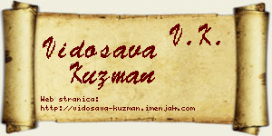Vidosava Kuzman vizit kartica